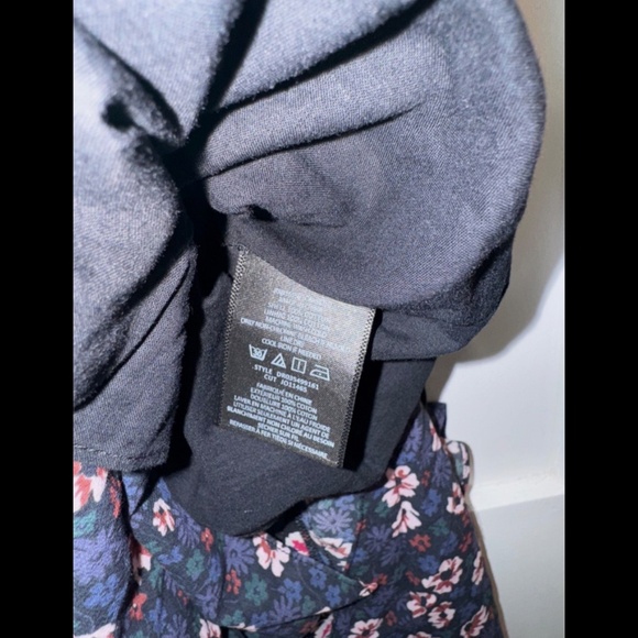 Joie Ambroise Dress Women's 14 Caviar Multi V-Neck Ruffle Trim Elbow Sleeve~ - Picture 8 of 8